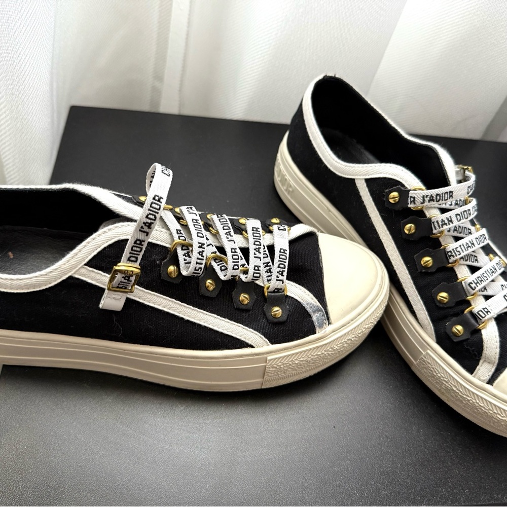 Dior Black and White Women's Sneakers - Picture 2 of 3